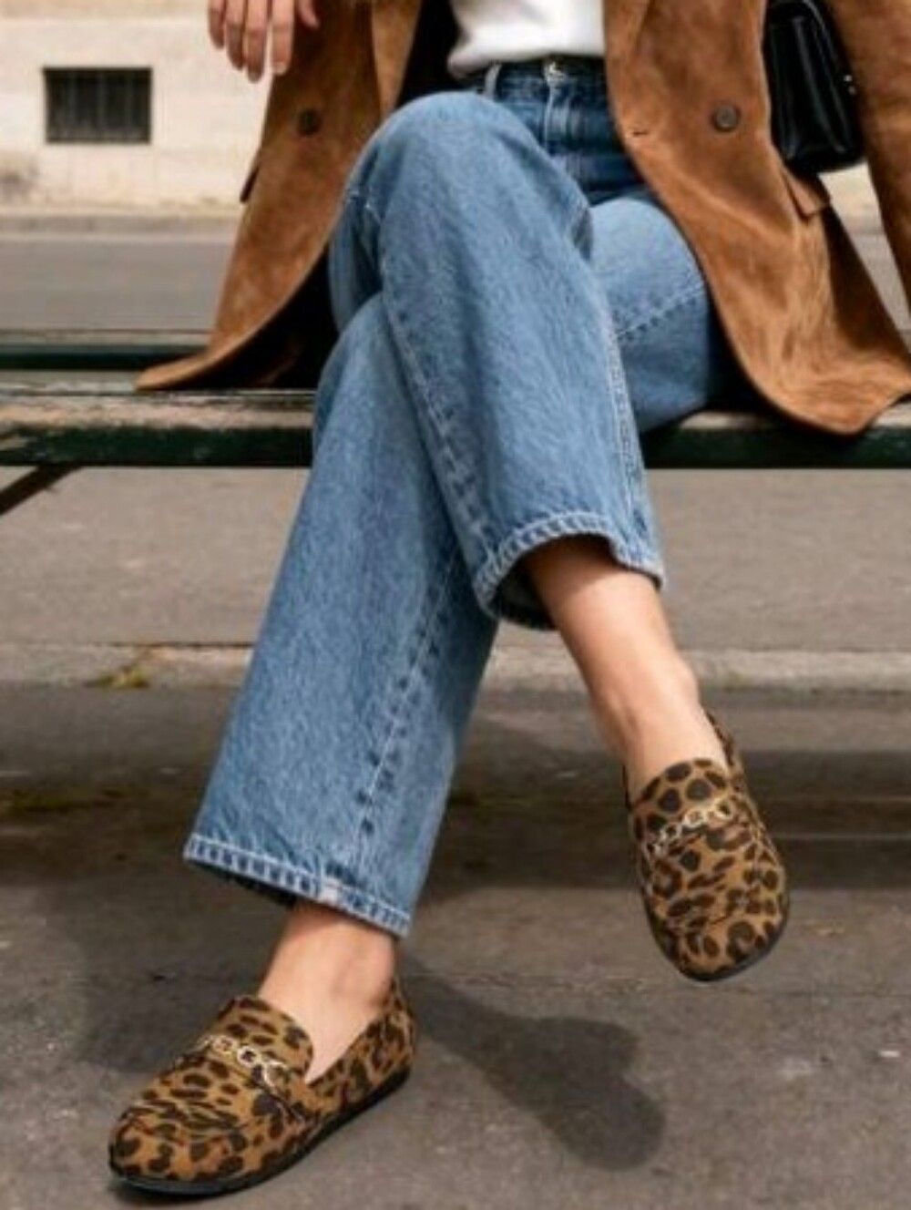 BRAND NEW BAMBOO LOTTERY-01 LEOPARD RHINESTONECHAIN LINING WOMEN'S FLAT